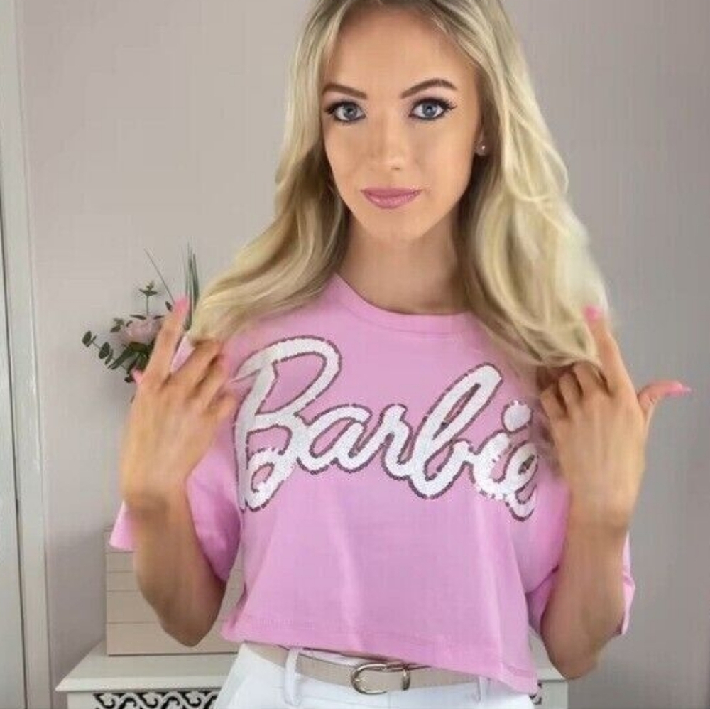 Zara X Barbie The Movie Mattel Cropped TShirt